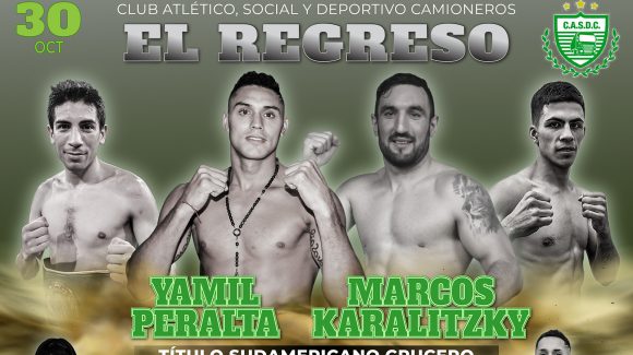 Peralta-Karalitzky y Luques Castillo-Pedraza en la vuelta del boxeo el 30/10